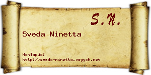 Sveda Ninetta névjegykártya